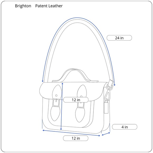 Brighton Cher Glam Black Croco Embossed Patent Leather Silver Shoulder Bag - Picture 11 of 11